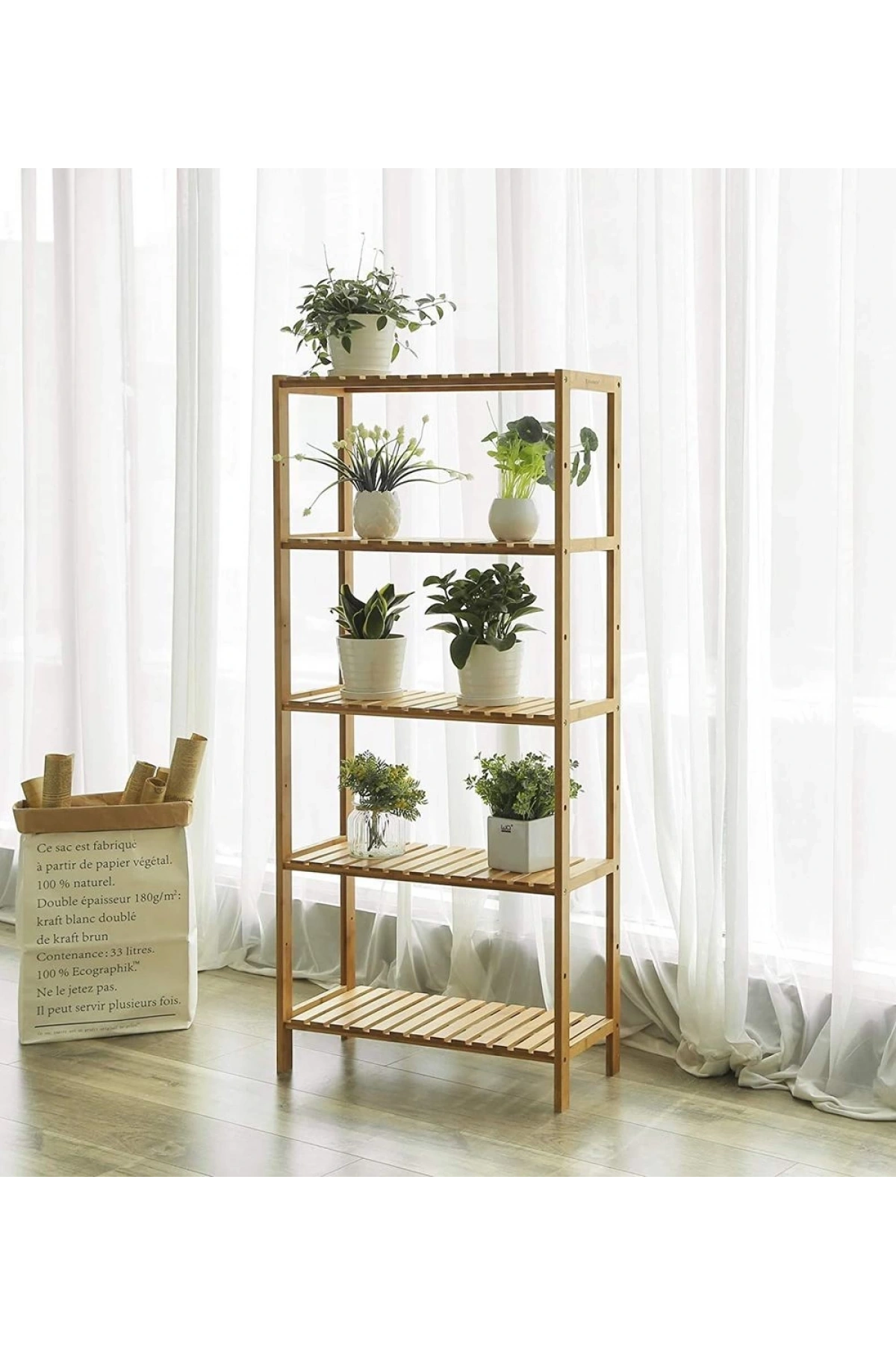 Raflı Izgara Basic Model Ahşap Kitaplık 60x130x30 cm