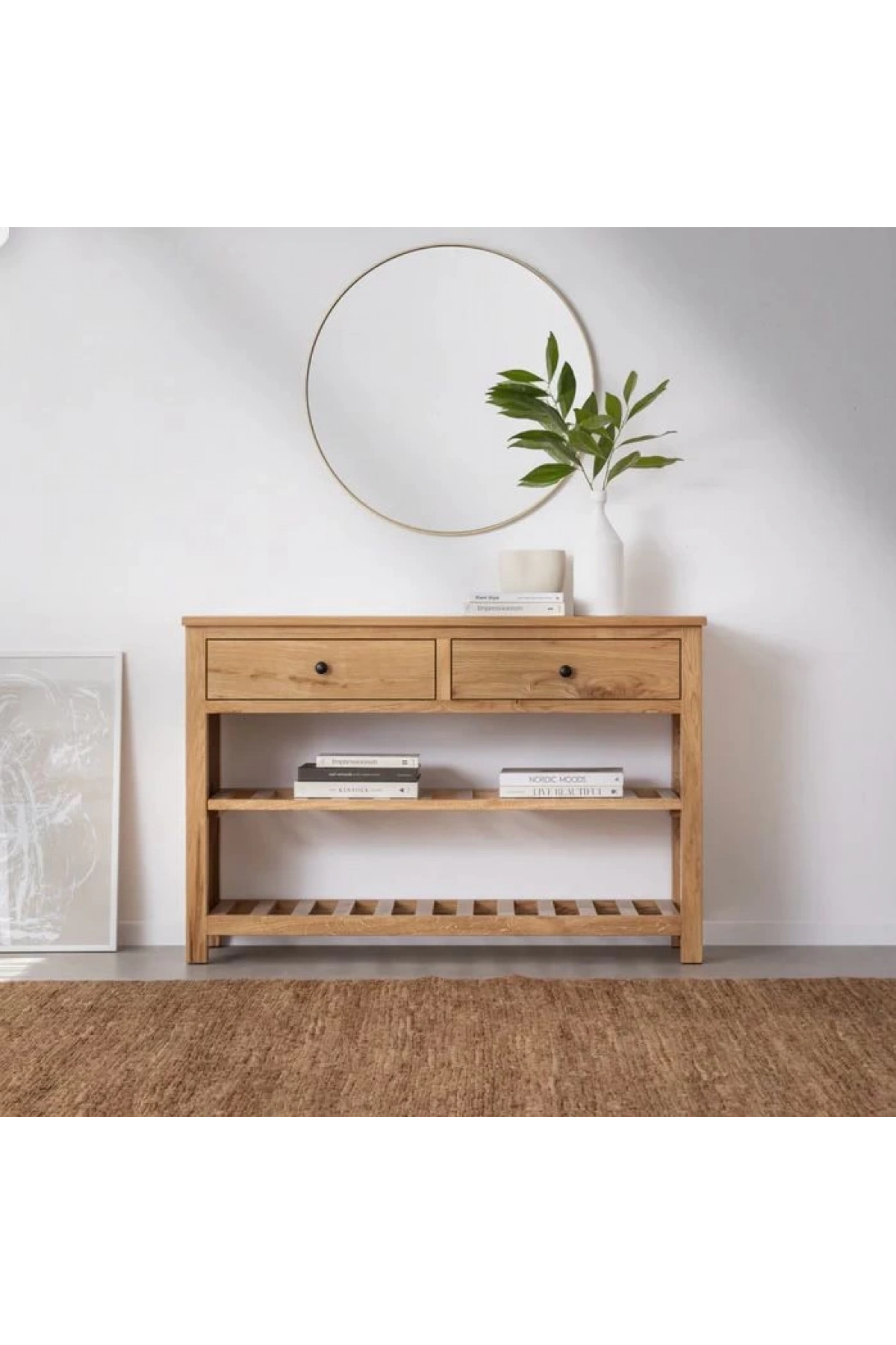 Holzgrillregal Massiv-Konsolentisch