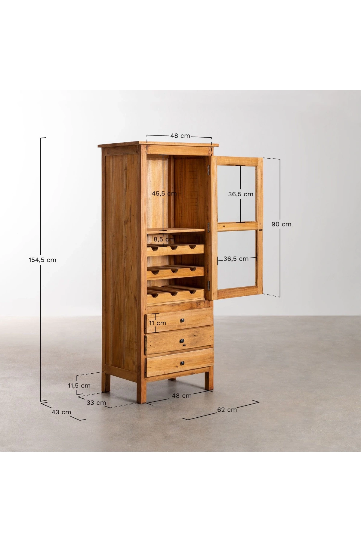 Masif Ahşap Retro model Bar dolabı, Büfe