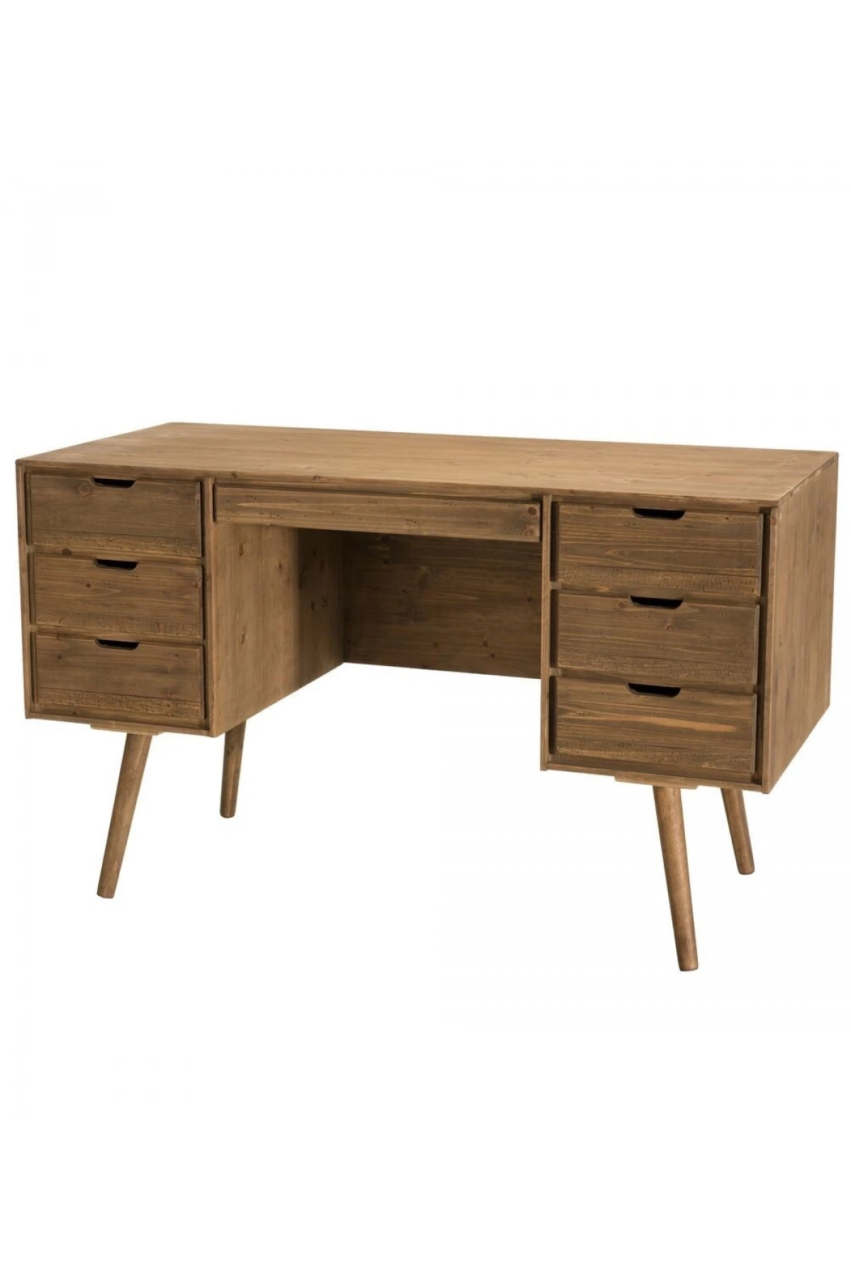 Tavolo da lavoro vintage in legno massiccio