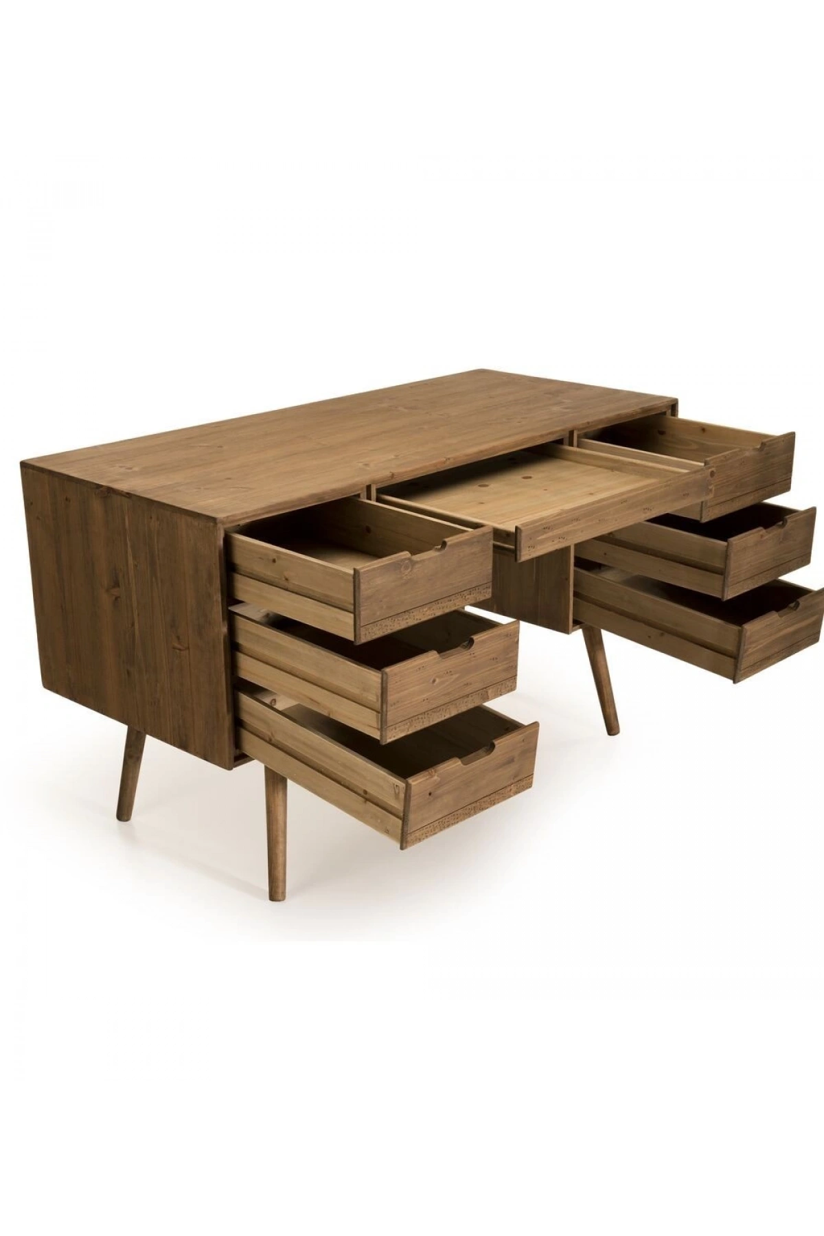 Tavolo da lavoro vintage in legno massiccio