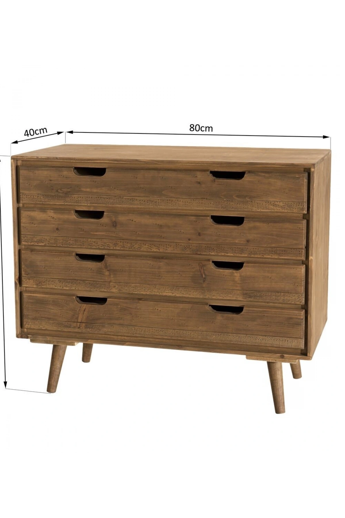 Cómoda vintage de madera maciza en modelo retro