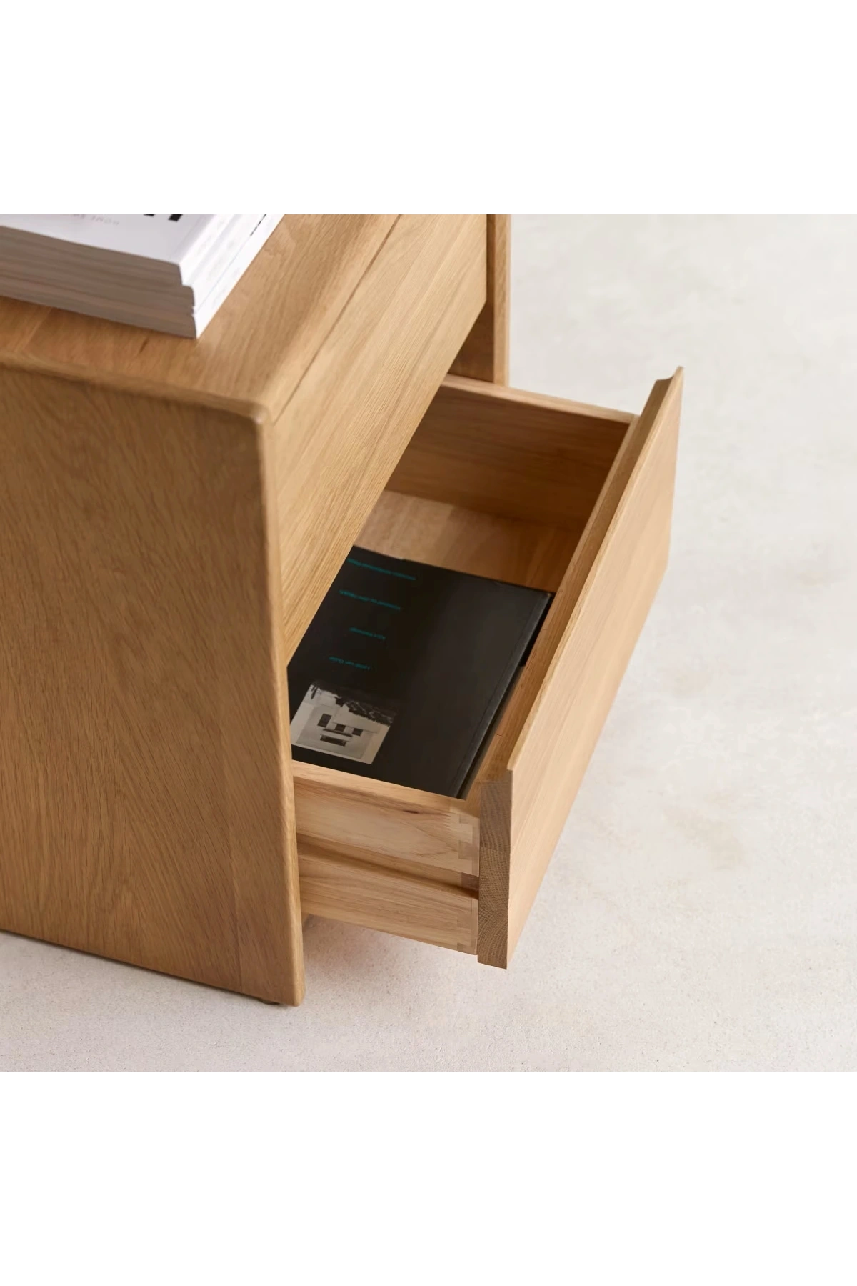 Alto Masif Ahşap Çift Çekmeceli Komodin