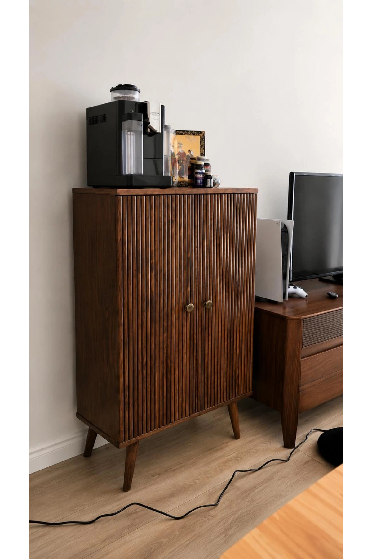 Arden Vintage Masif Ahşap Çok amaçlı büfe dolap