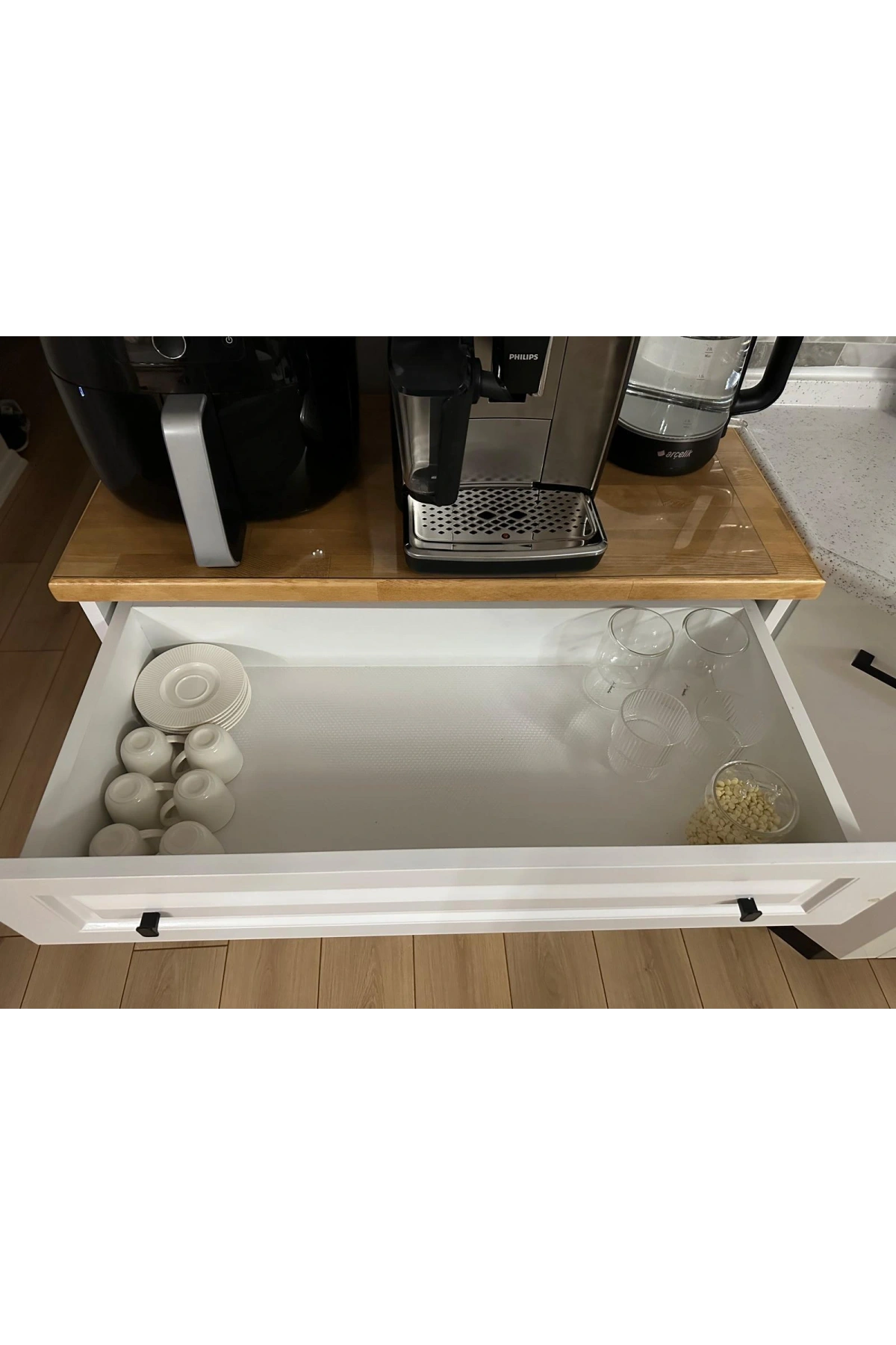 Vielzweck-Holzdetail-Kaffeeeckenschrank