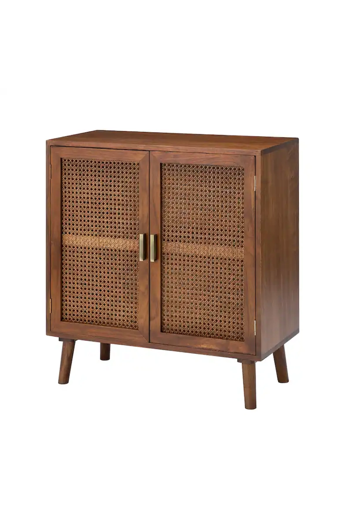 Dark Walnut Masif Ahşap Mini Konsol, Büfe