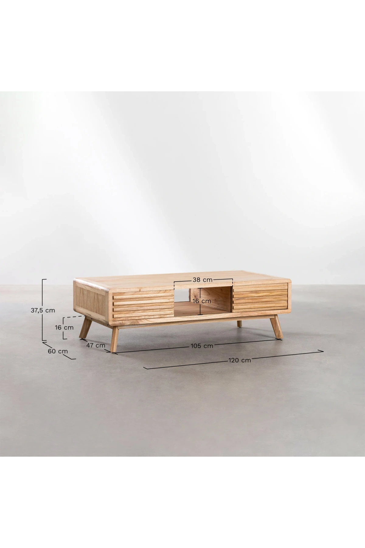 Mesa de centro de madera maciza Deleyna