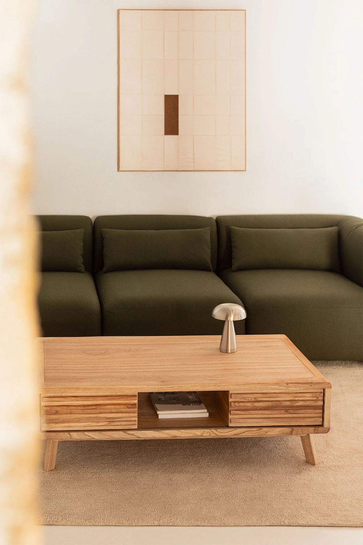 Mesa de centro de madera maciza Deleyna