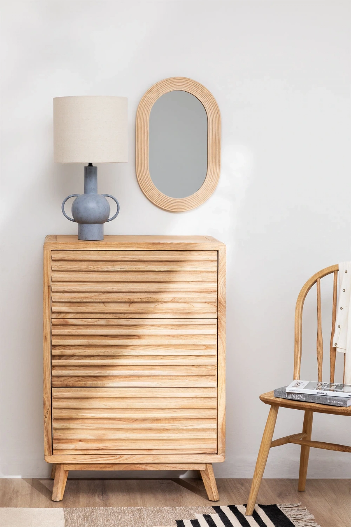 Deleyna Masif Ahşap Şifonyer