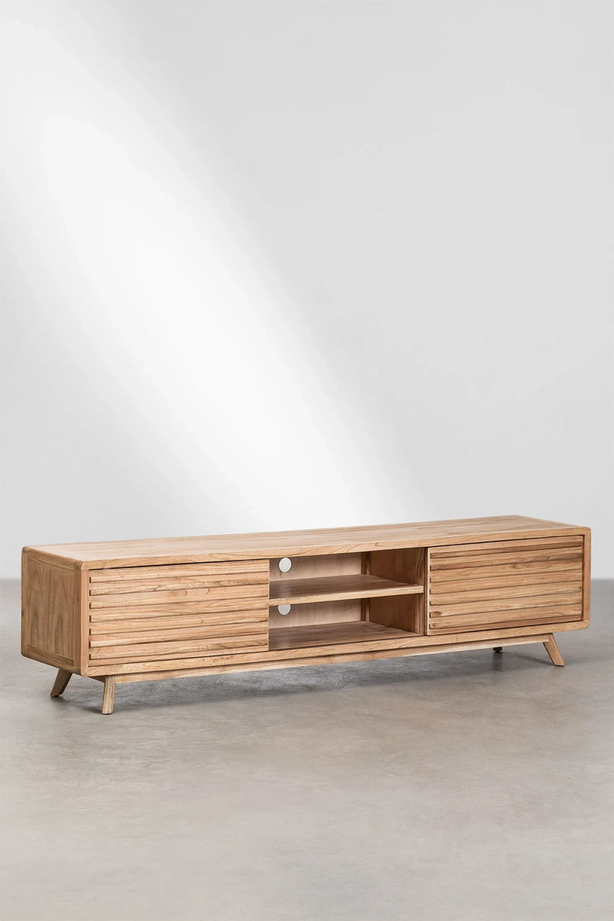 Mueble de televisión de madera maciza Deleyna
