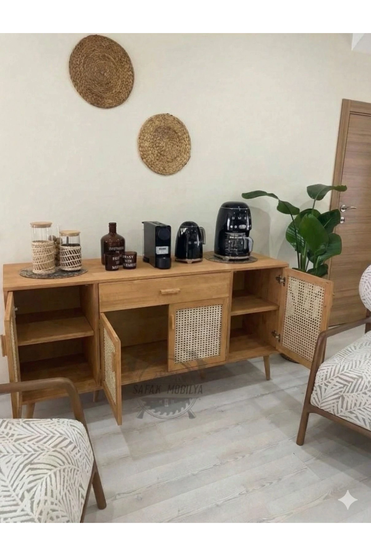 Holztischkonsole aus natürlichem Bambus massiv