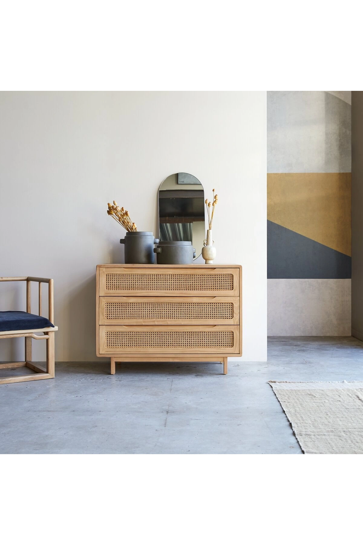 Luis Masif Ahşap Şifonyer