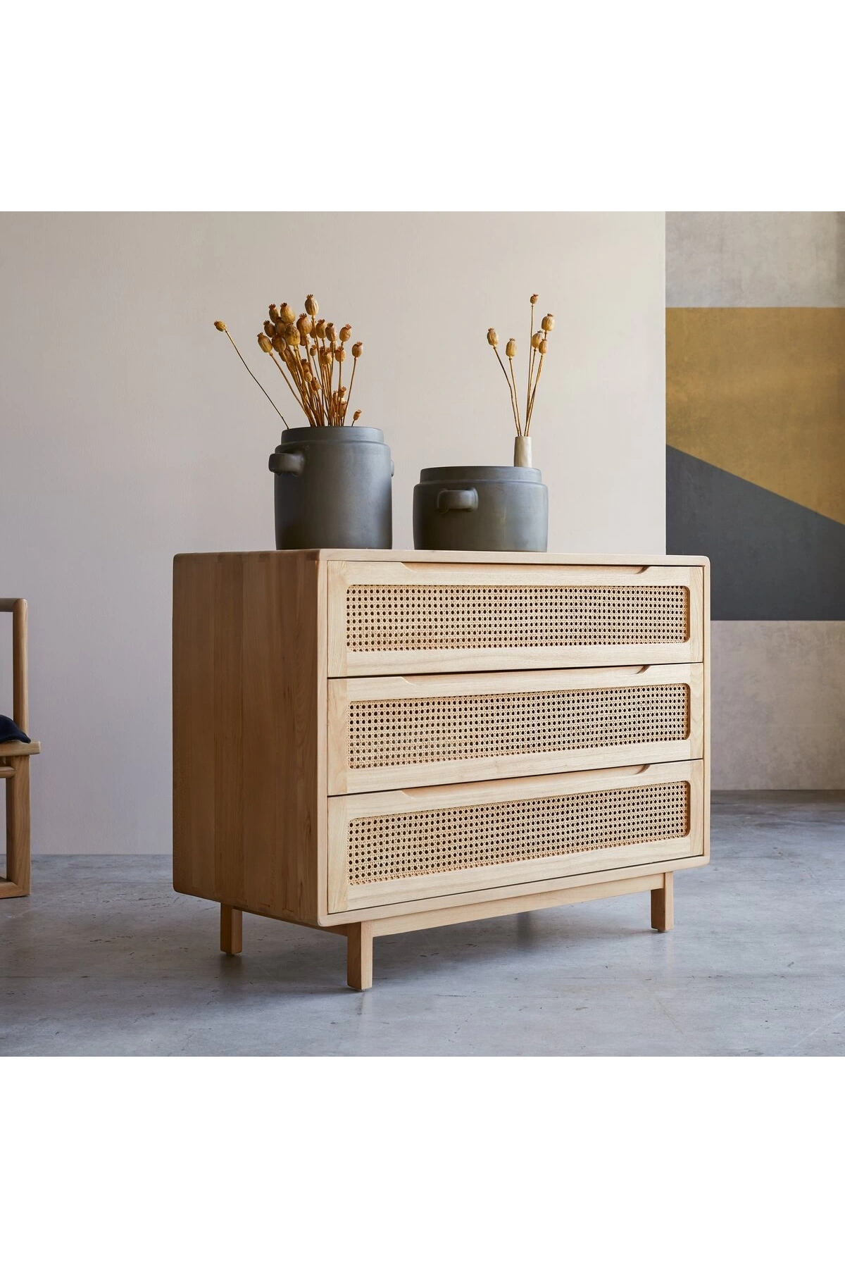 Luis Masif Ahşap Şifonyer