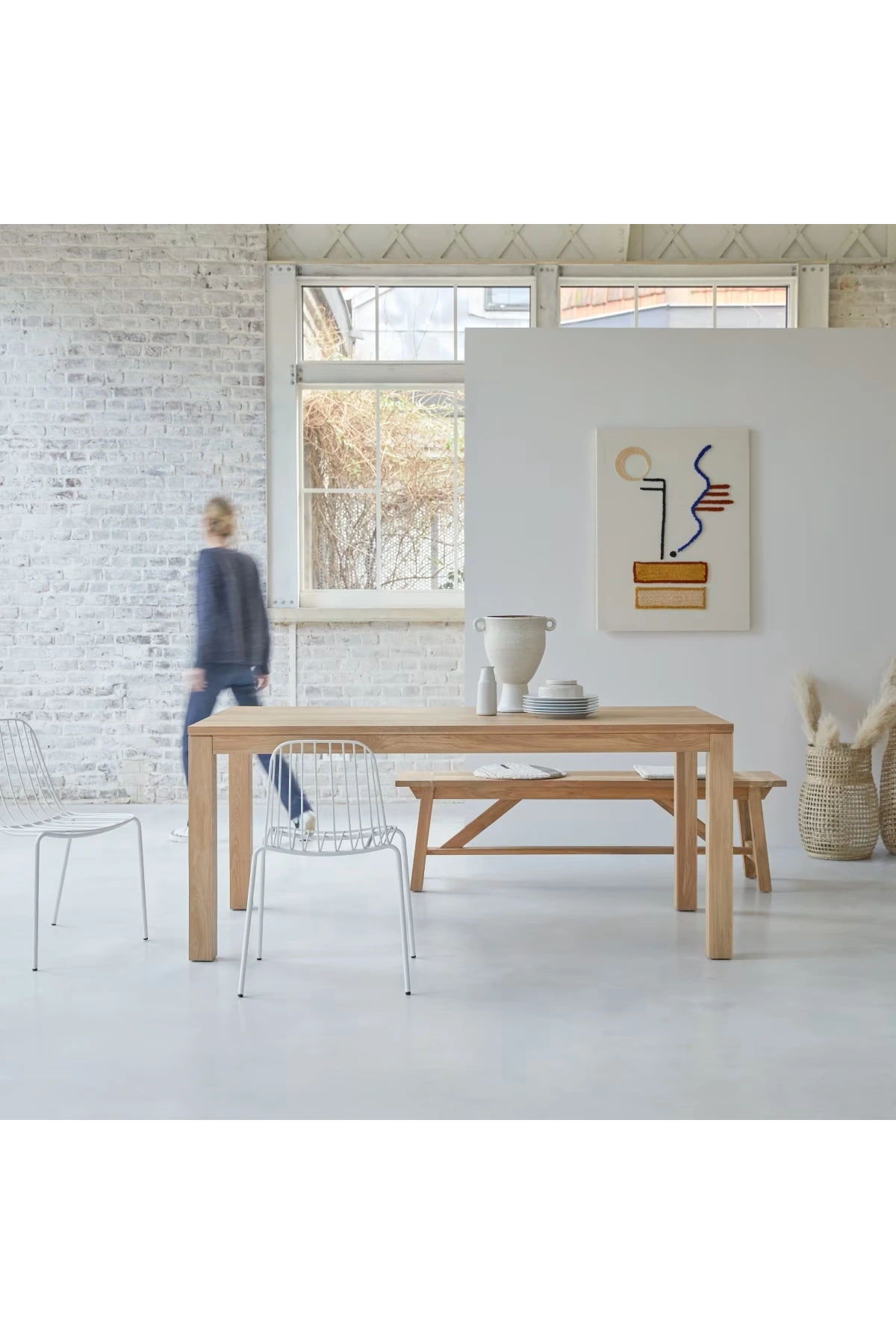 Mesa de comedor de madera maciza Eden