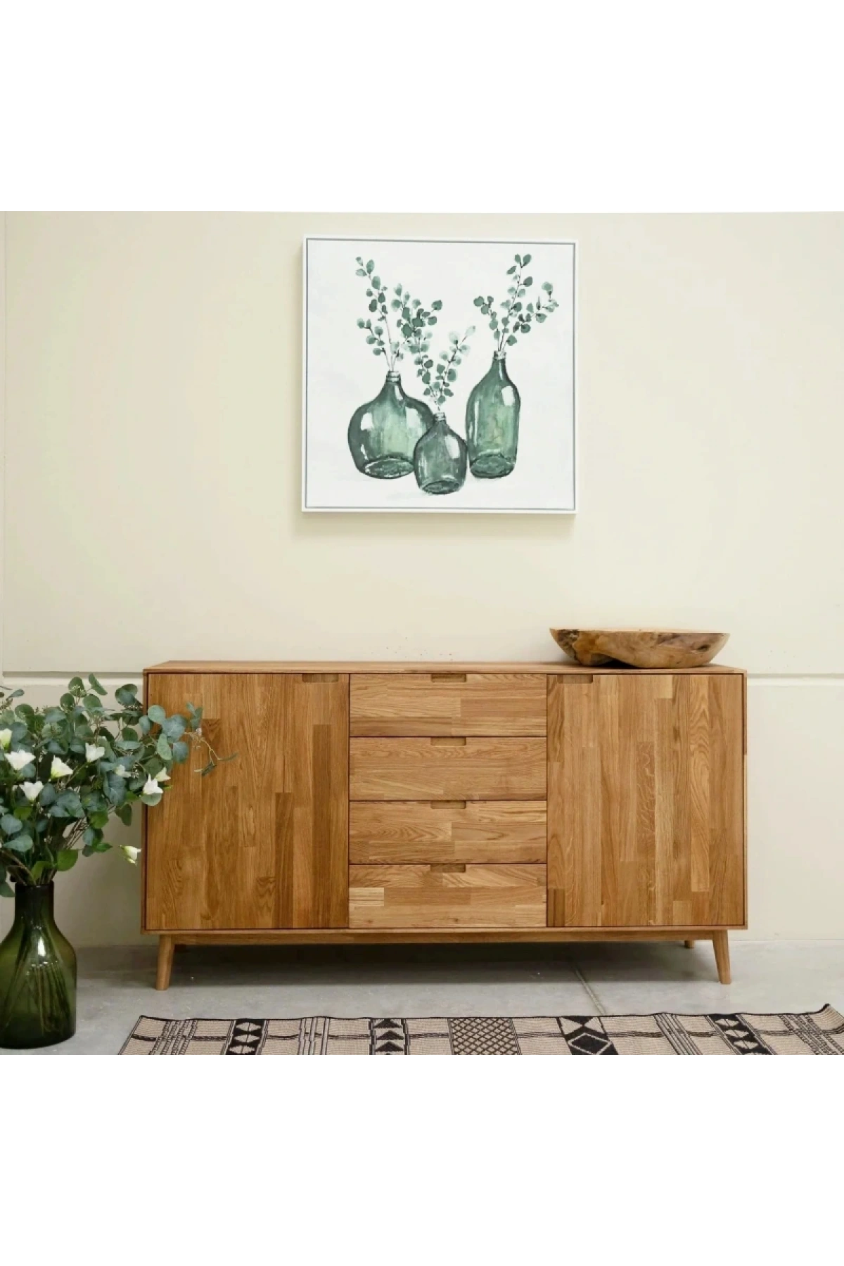 Jorvik Masif Ahşap Açık Ceviz Model Konsol