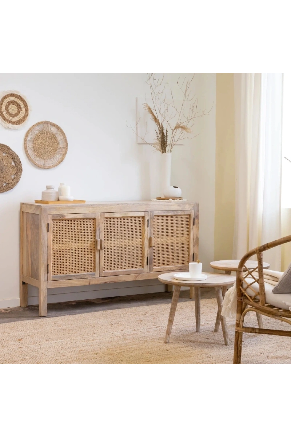 Mango Model Masif Ahşap Hazeranlı Konsol