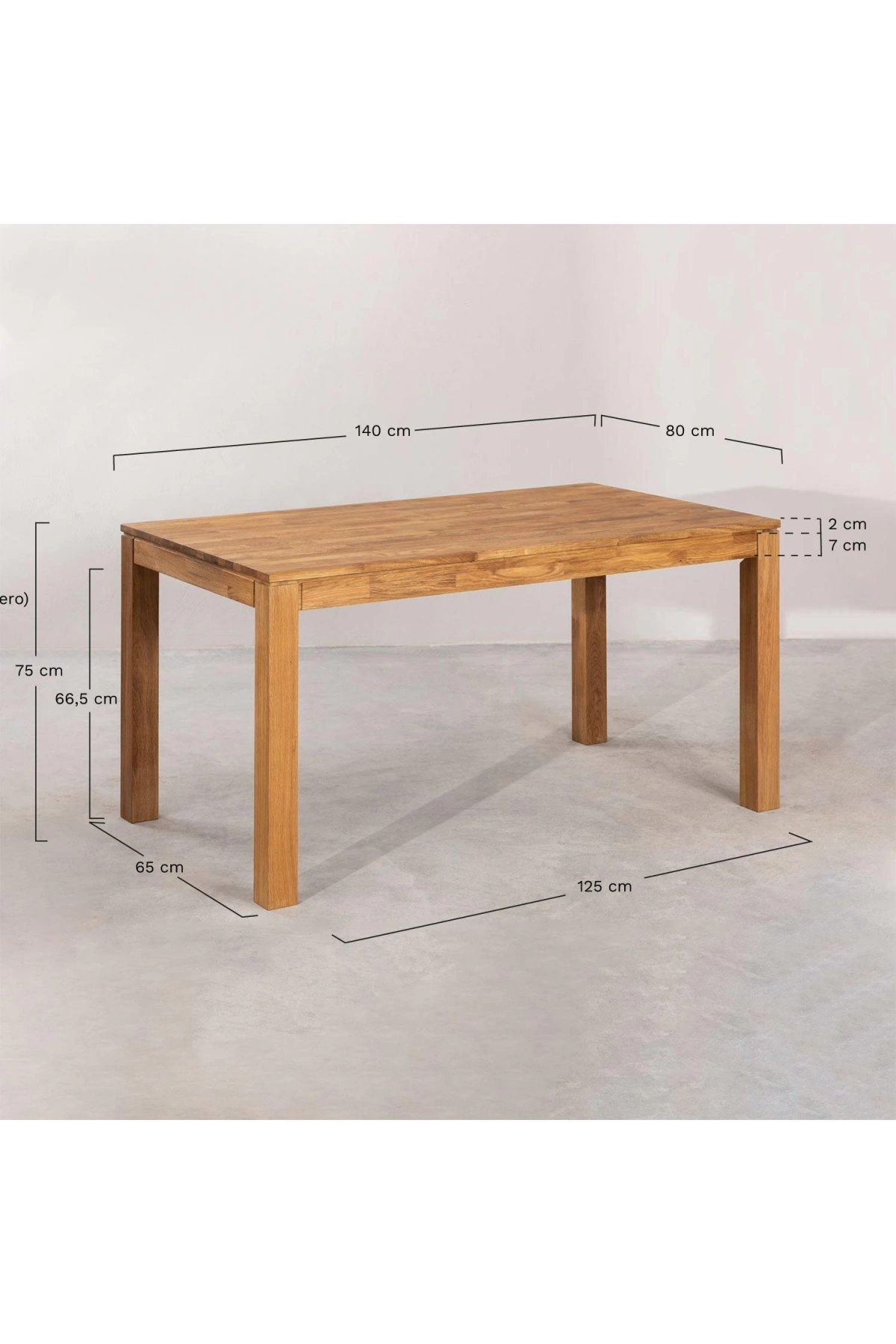 Mesa de comedor rústica de madera maciza