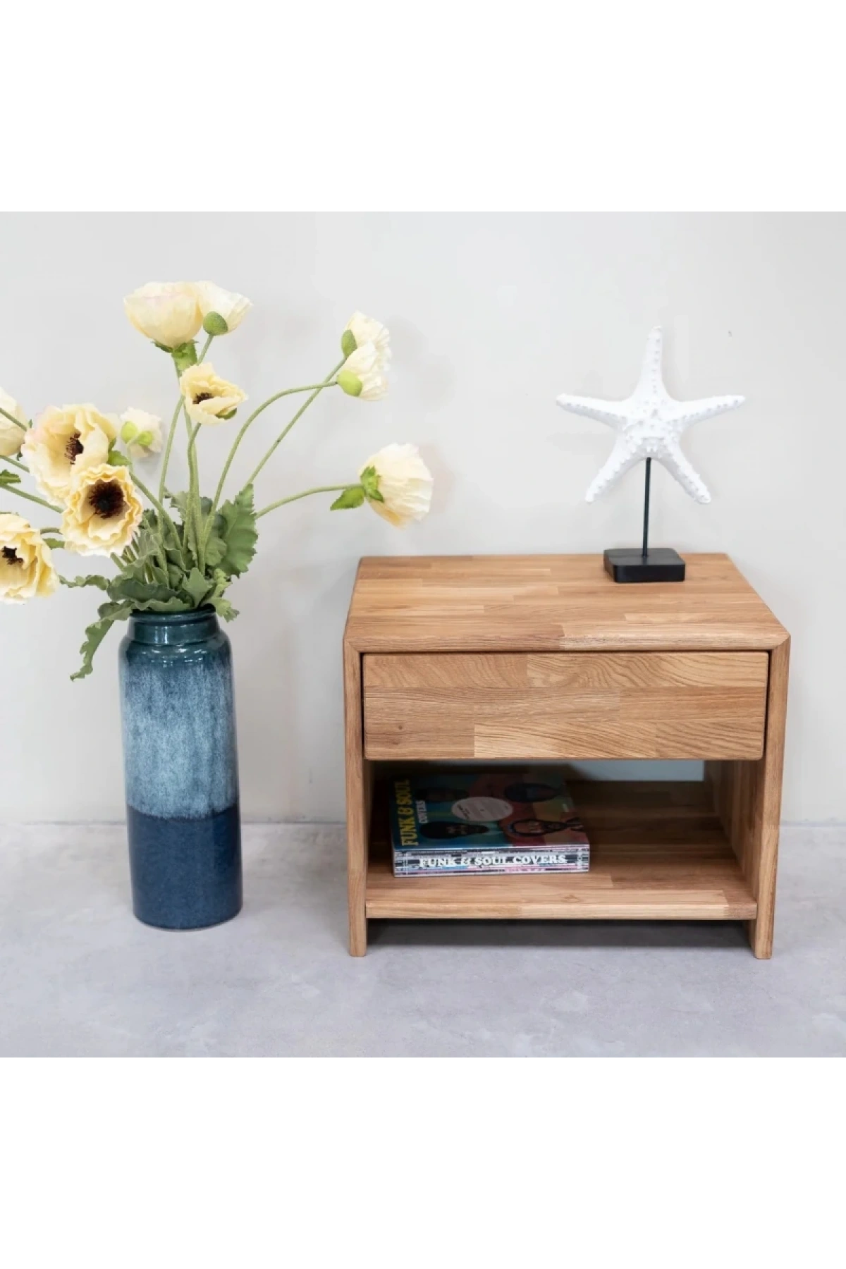 Natural Vintage Model Masif Ahşap Komodin