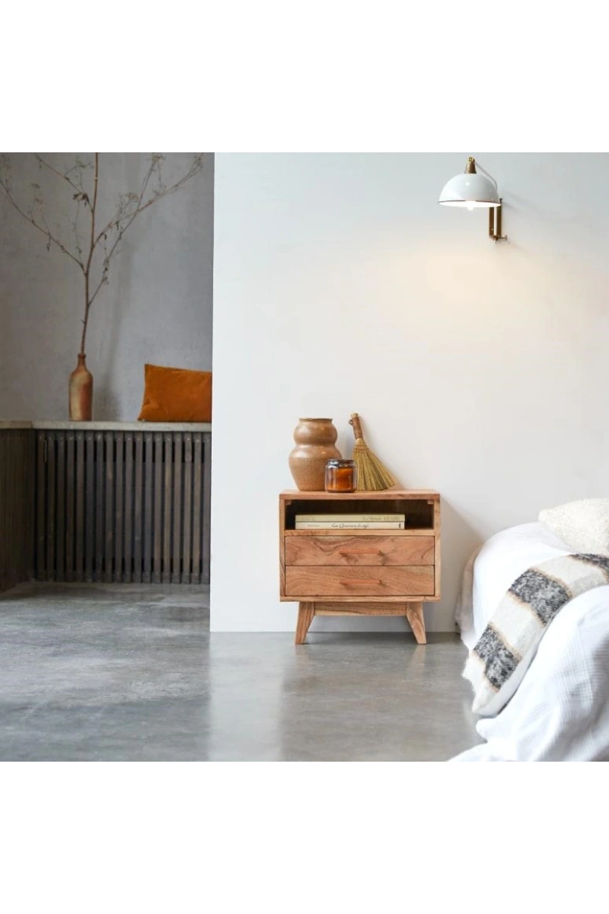 Oslo Modelo Mesita de Noche de Madera Maciza