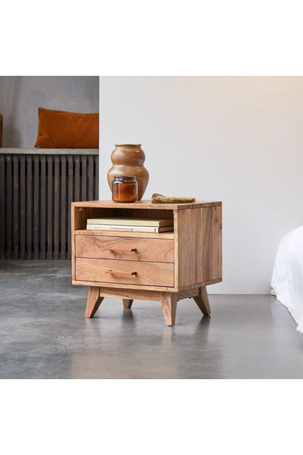 Oslo Modelo Mesita de Noche de Madera Maciza