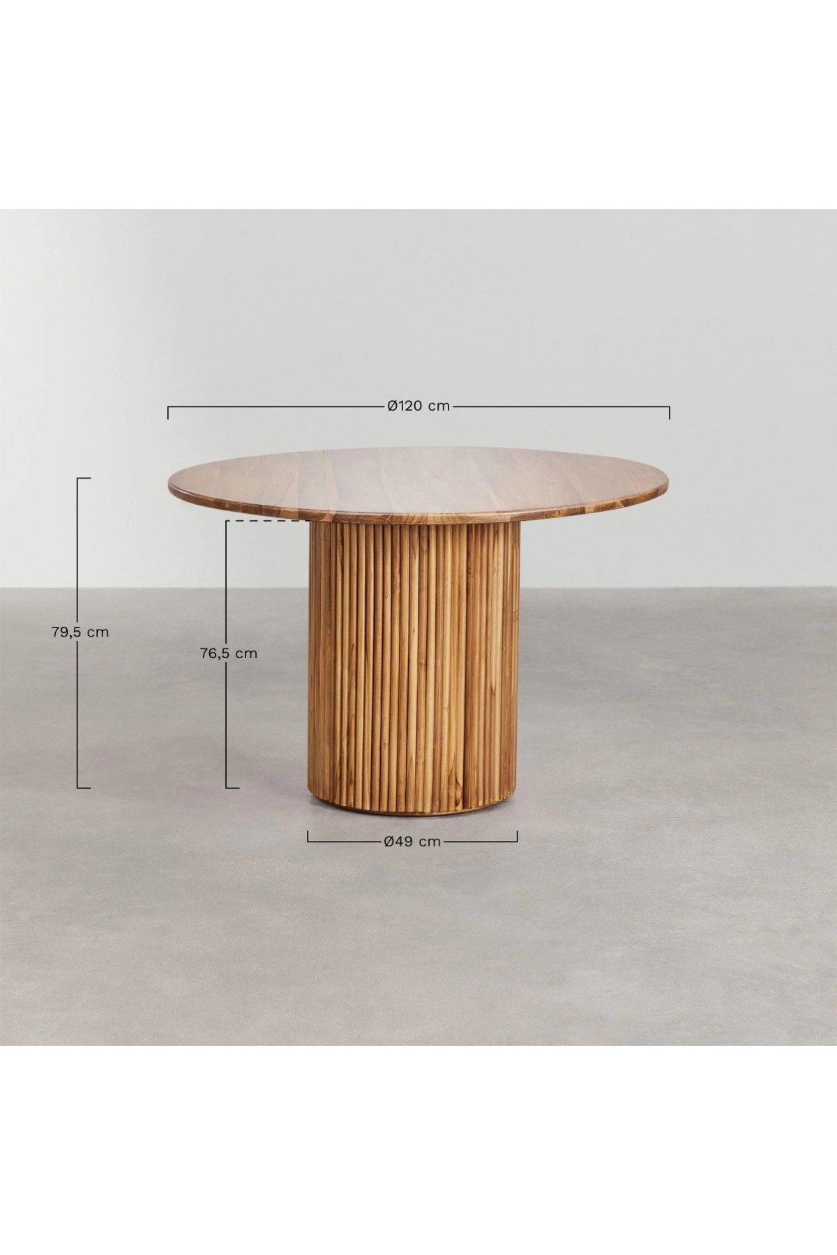 Solid wood dining table