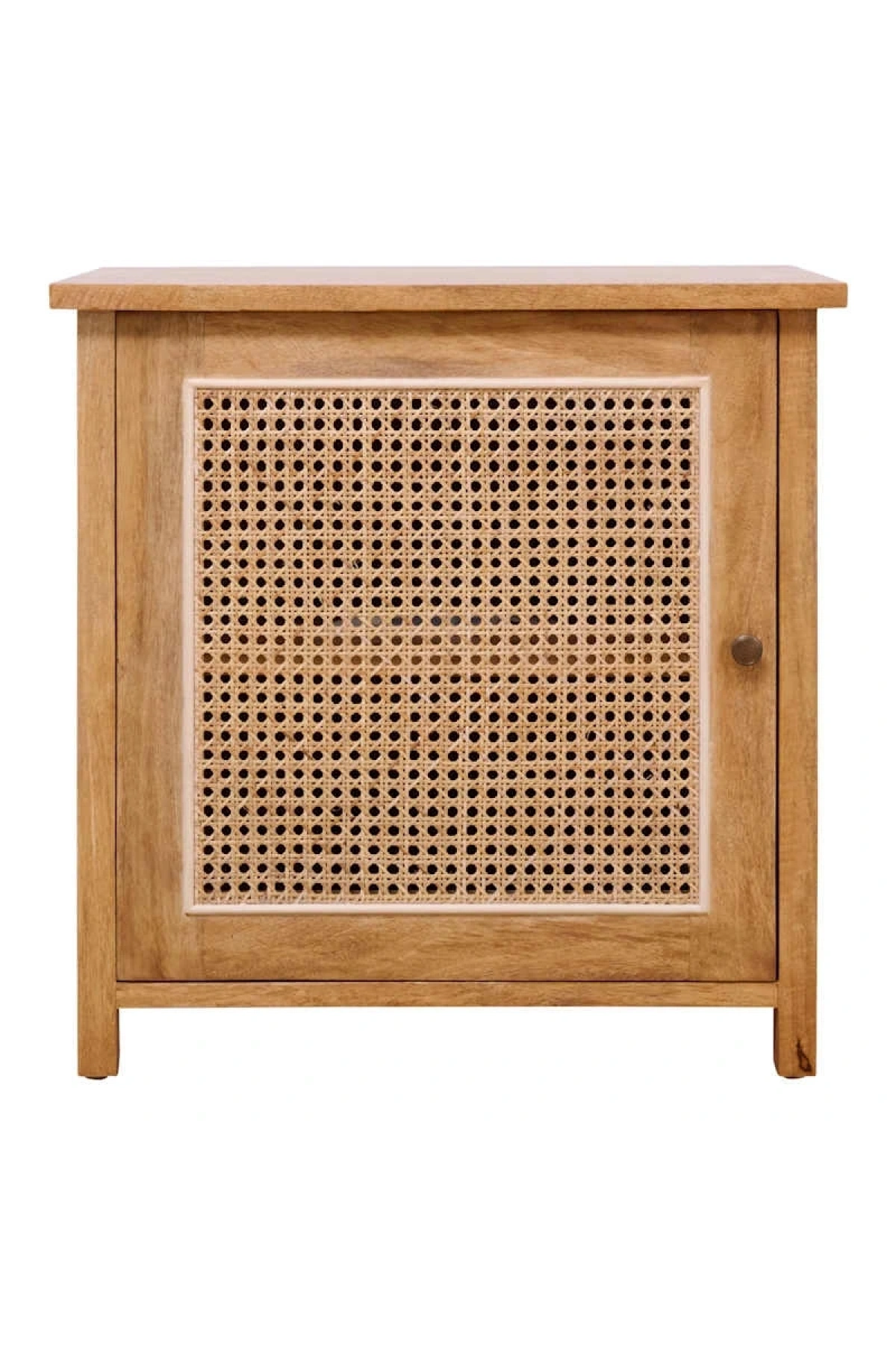 Vintage Arte Açık Ceviz Renk Masif Ahşap Komodin 55x60x38 cm