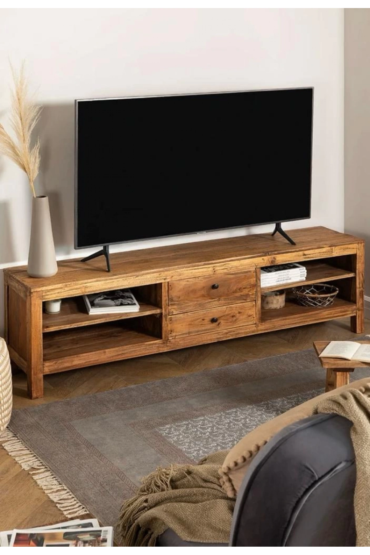 Vintage Model Solid Wood TV Unit