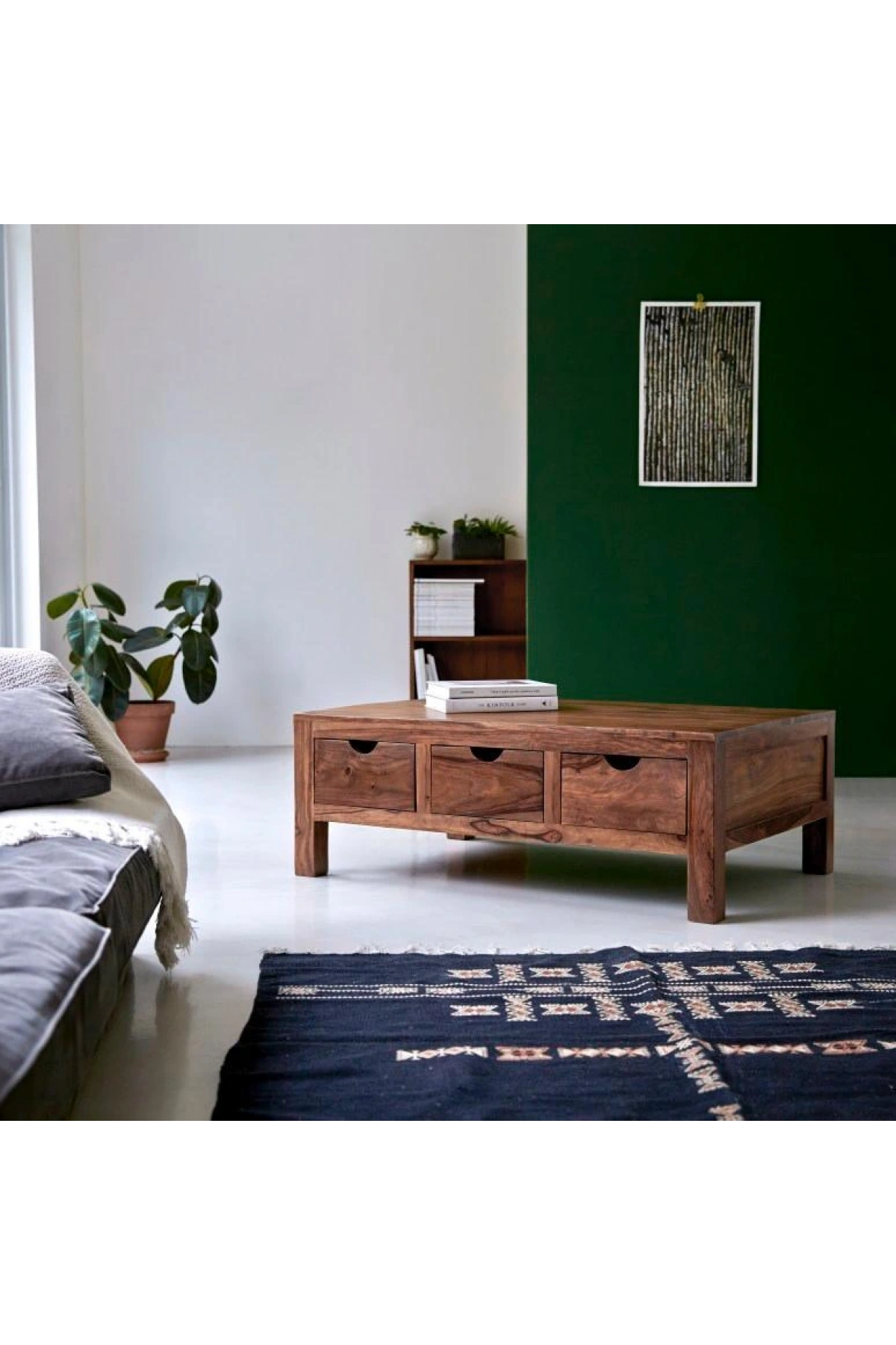 Winchester Masif Ahşap Çekmeceli Orta Sehpa