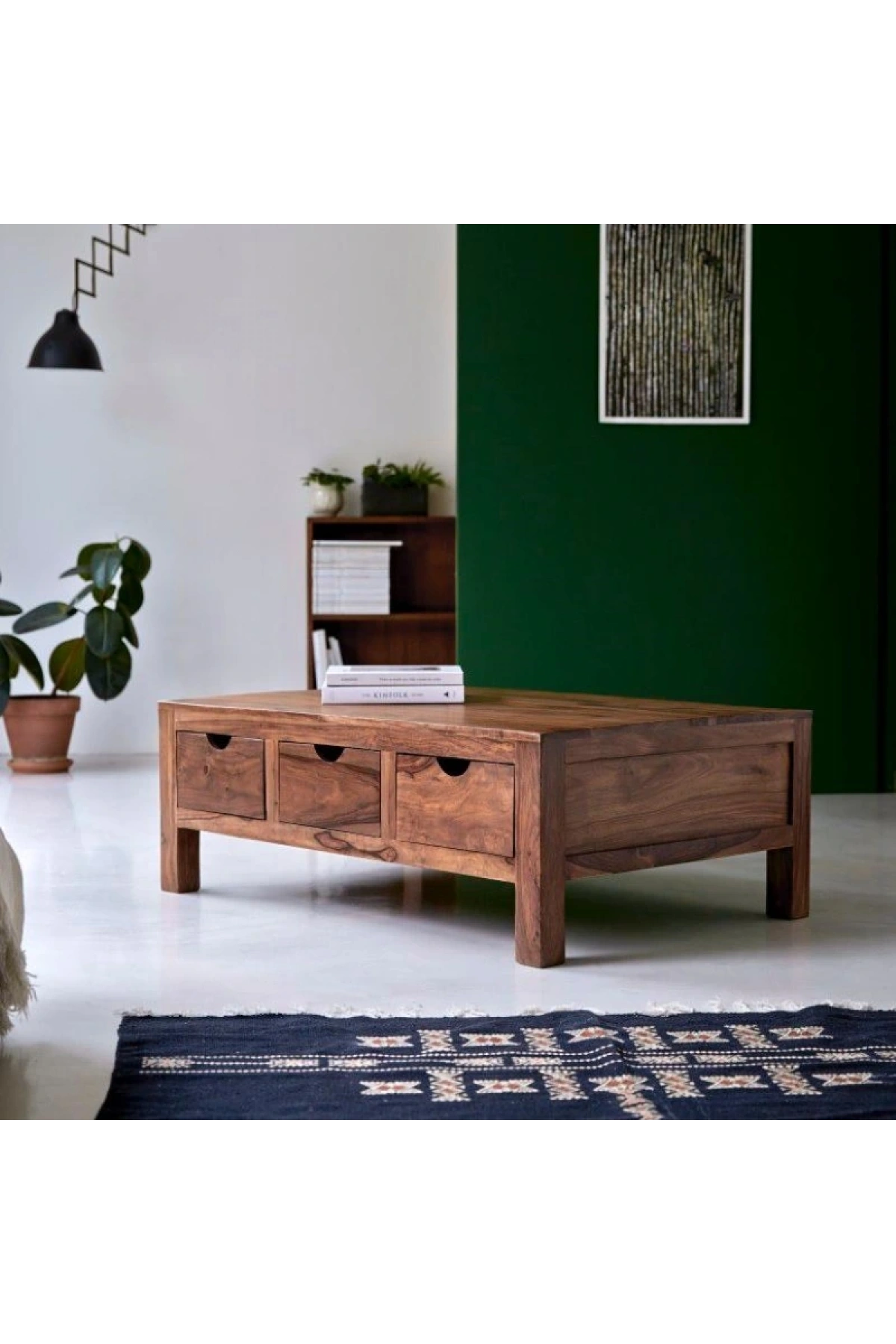 Winchester Masif Ahşap Çekmeceli Orta Sehpa