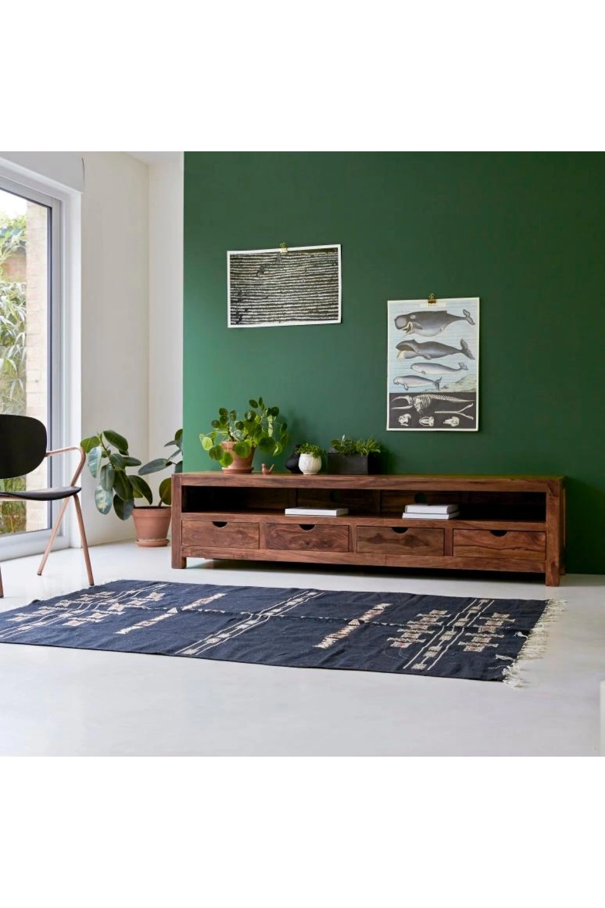 Winchester Masif Ahşap Çekmeceli Tv Ünite
