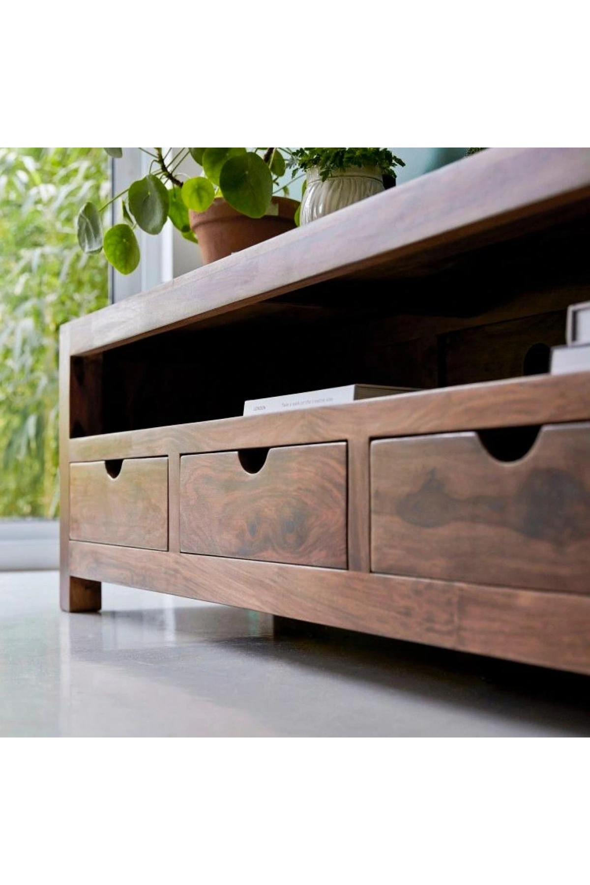 Winchester Masif Ahşap Çekmeceli Tv Ünite