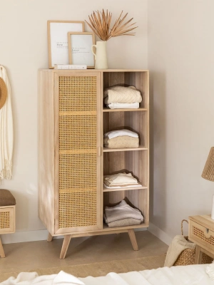 Ahşap tek hazeran kapaklı modern gardrop, dolap