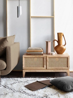 Hazeran kapak detaylı ahşap konsol