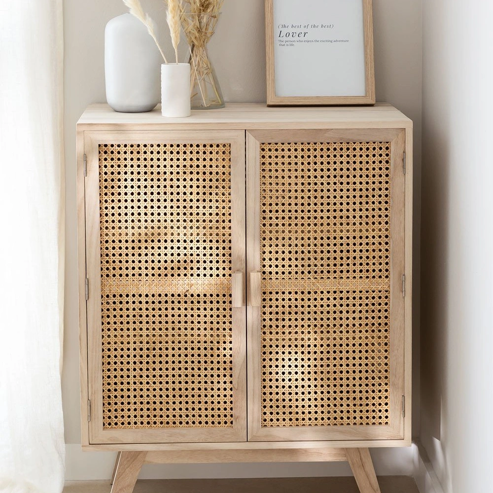 Ahşap hazeran kapak detaylı konsol dolap