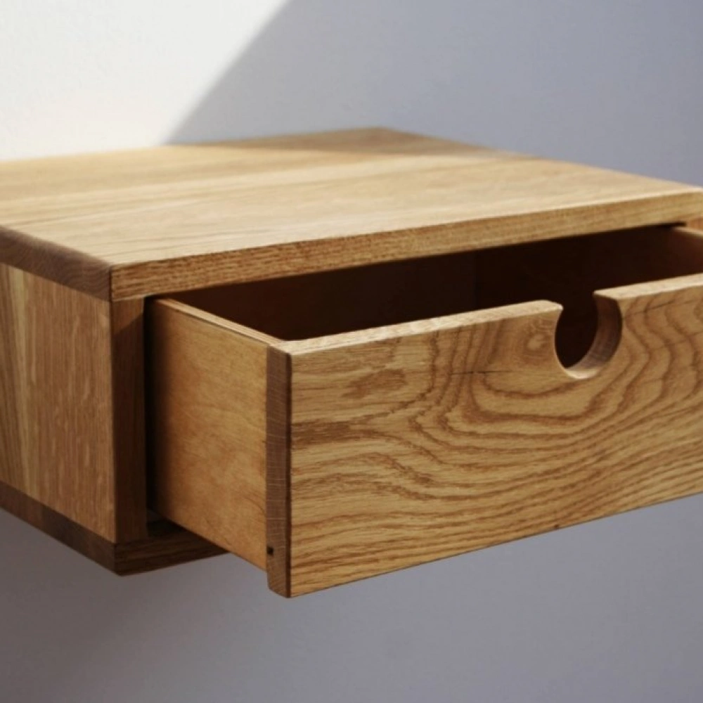 Ahşap modern tek çekmeceli komodin