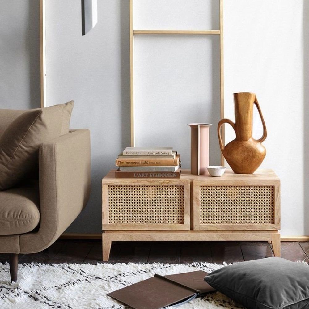 Hazeran kapak detaylı ahşap konsol