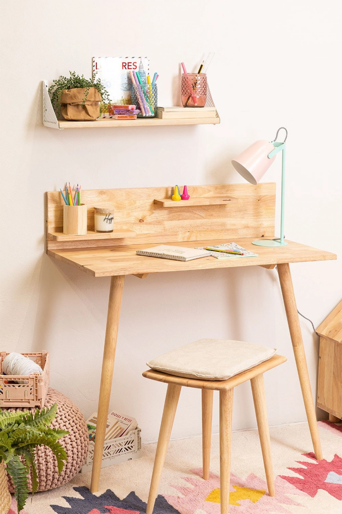 2 Ayaklı Basic Model Ahşap Çalışma Masası 90x75x45 cm