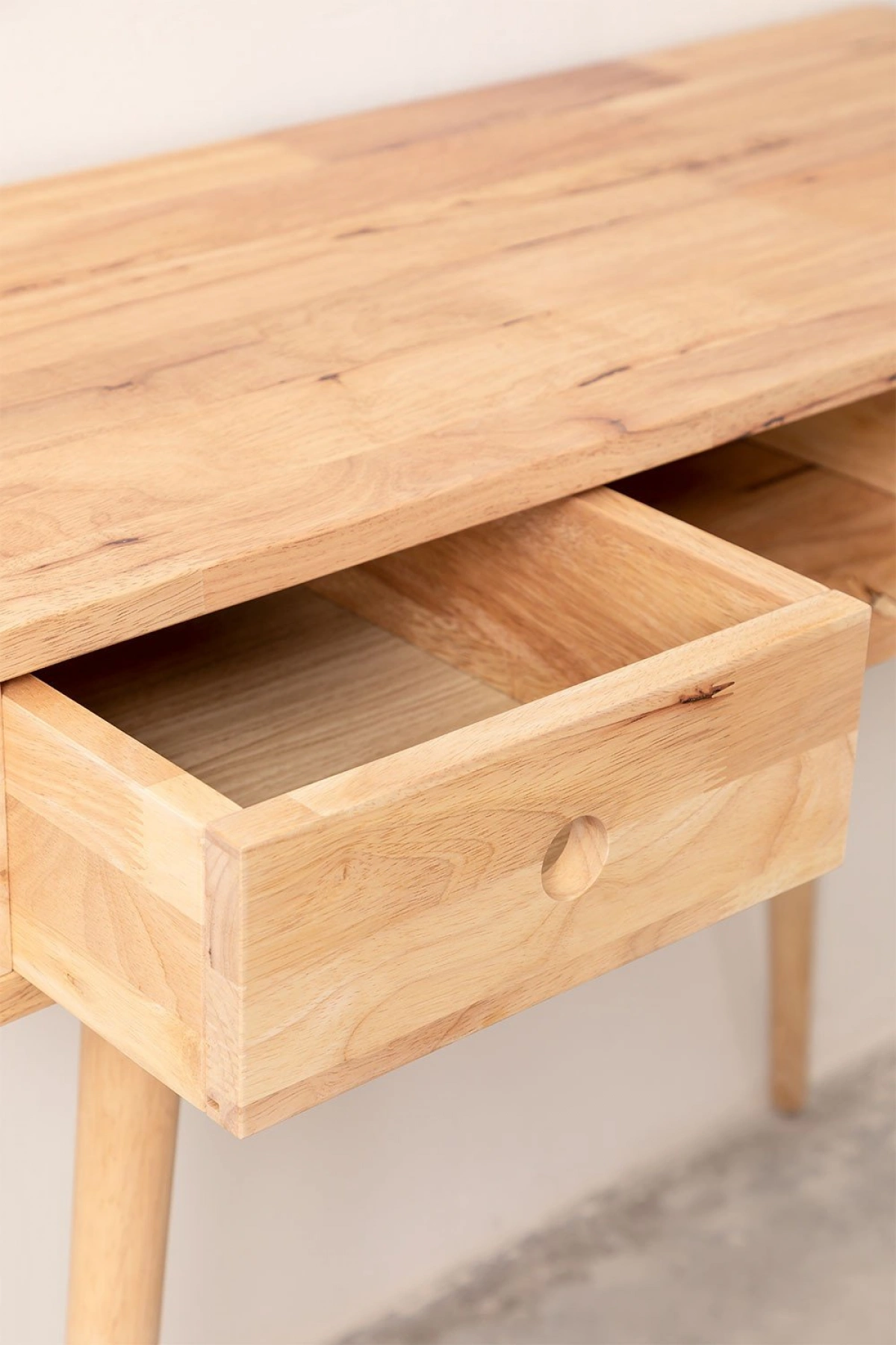 Masif Ahşap Basic Model Natural Çalışma Masası