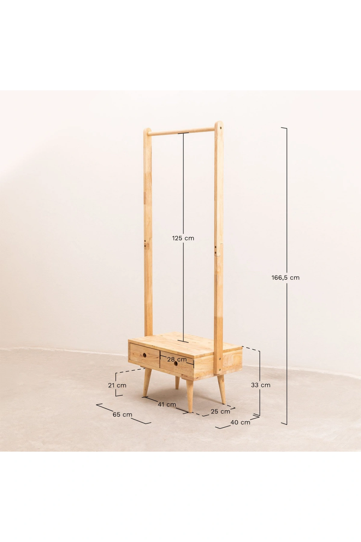 Holz vielseitiger schienenloser Free-Schrank mit Schubladen moderner Kleiderständer