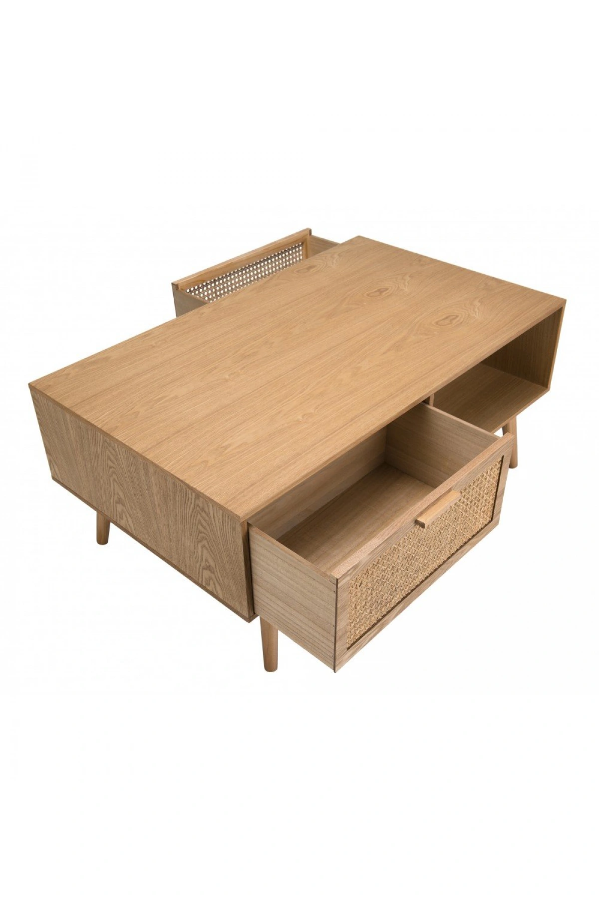 Hazeran Çekmece Detaylı Ahşap Orta Sehpa 100x45x60 cm