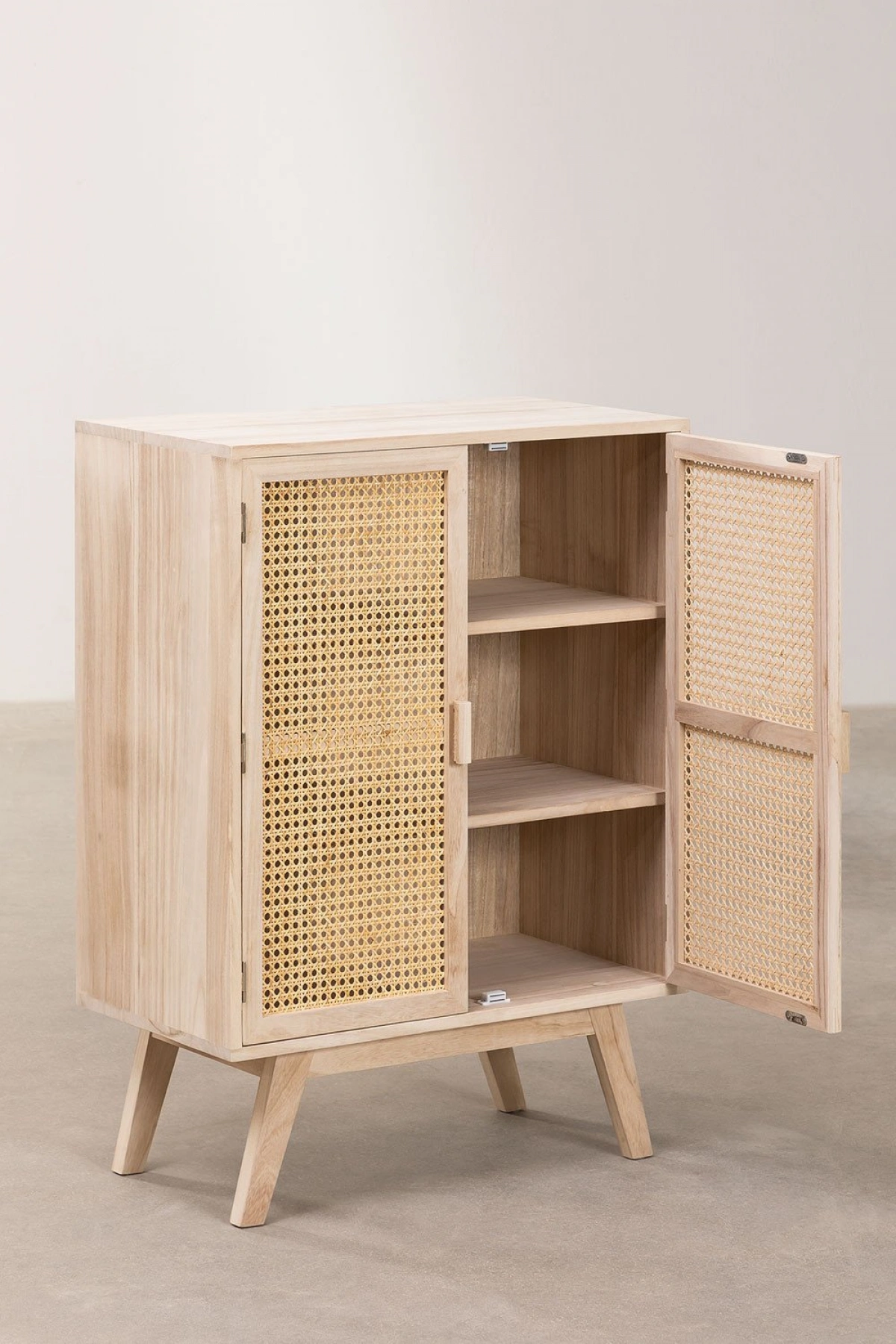 Ahşap Hazeran Kapak Detaylı Konsol Dolap 67x90x38 cm