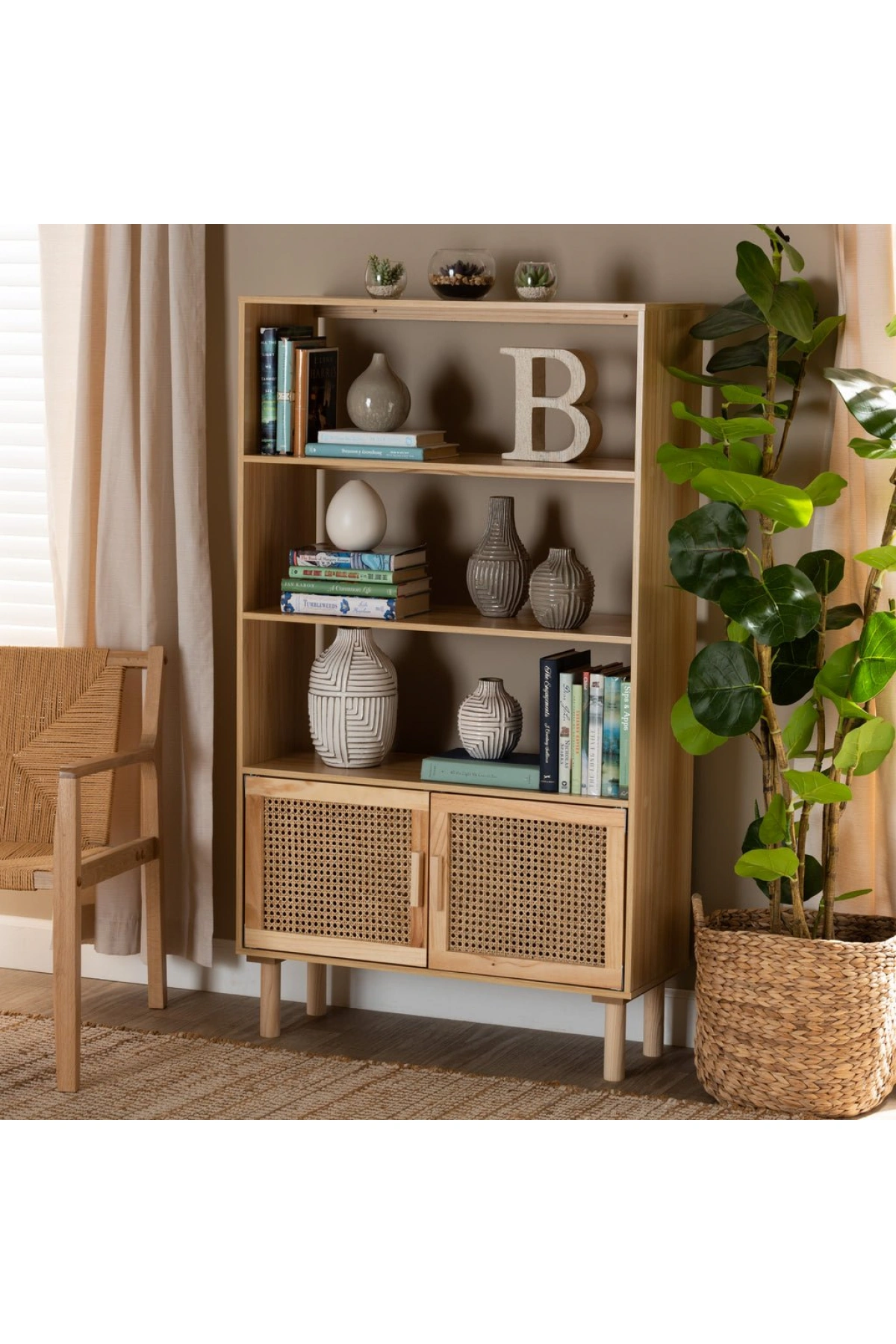 Hazeran Kapaklı Ahşap Kitaplık, Konsol 80x160x40 cm