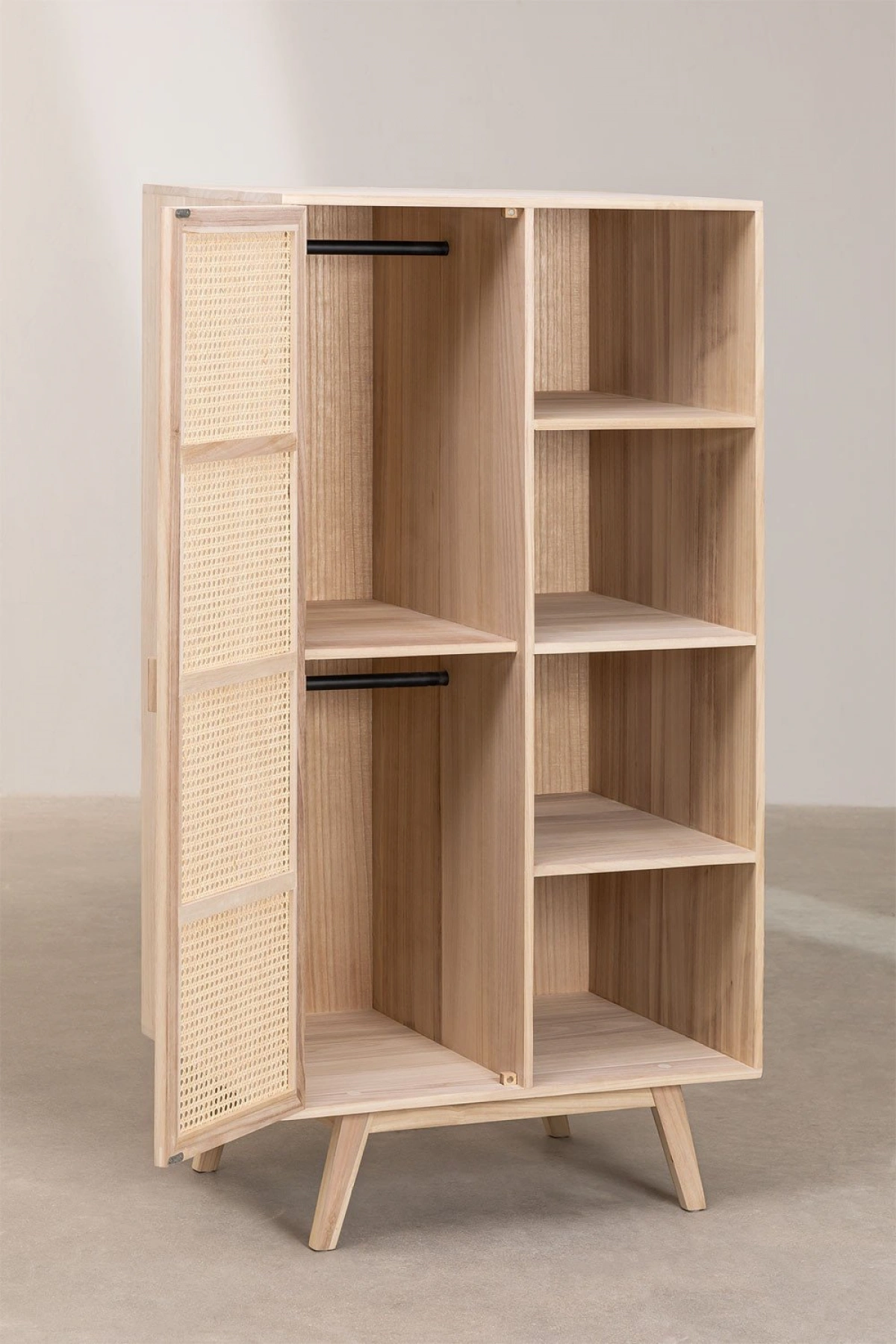 Ahşap tek hazeran kapaklı modern gardrop, dolap