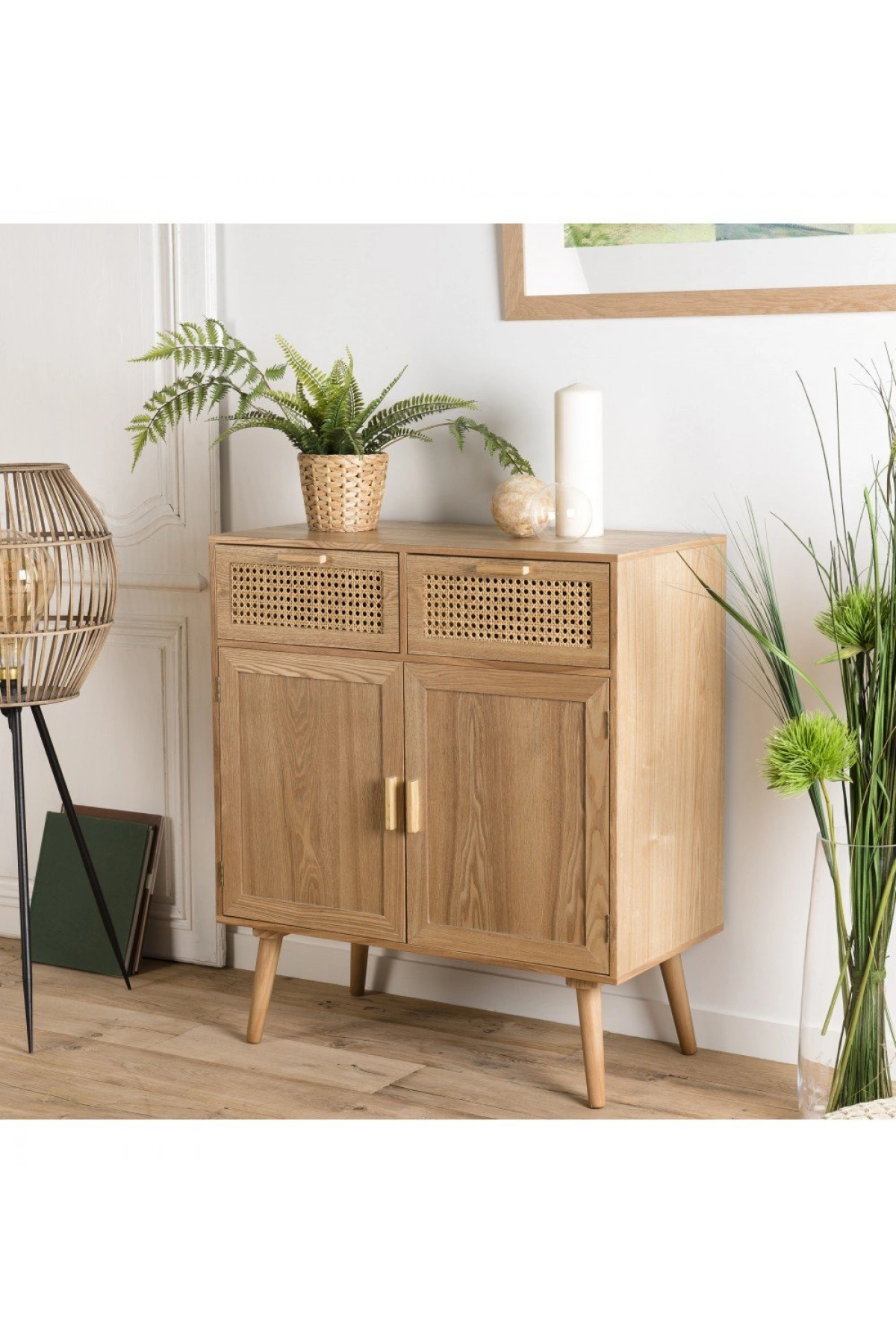 Çift çekmeceli hazeran detaylı western konsol