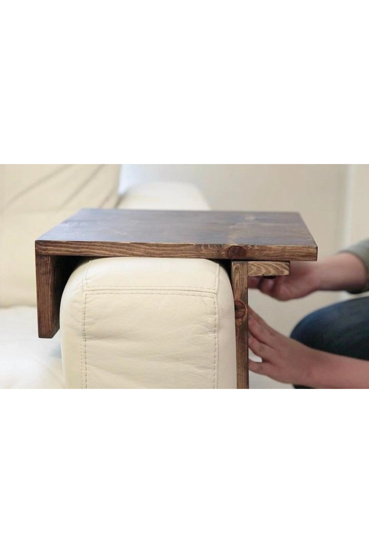 Ahşap Koltuk Kolu Sehpası 38x25x35 cm