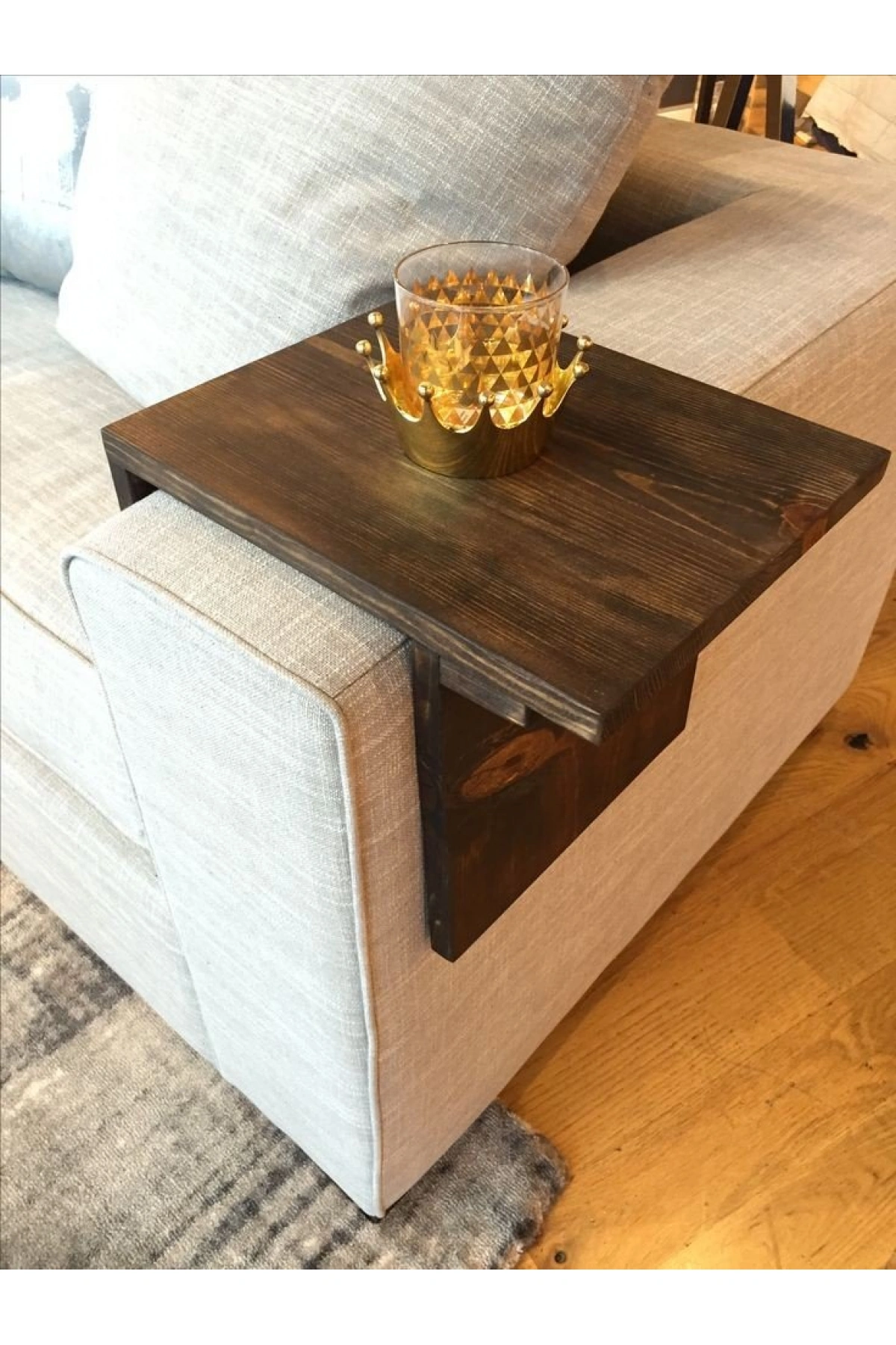 Ahşap Koltuk Kolu Sehpası 38x25x35 cm