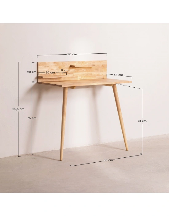 Ahşap 2 ayaklı basic model çalışma masası