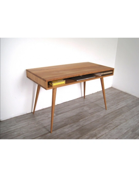 Ahşap açık önlü ortayüzyıl masif çalışma masası