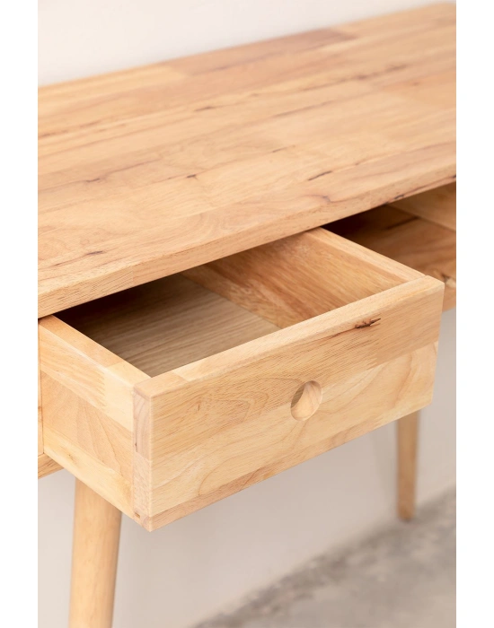 Masif Ahşap Basic Model Natural Çalışma Masası