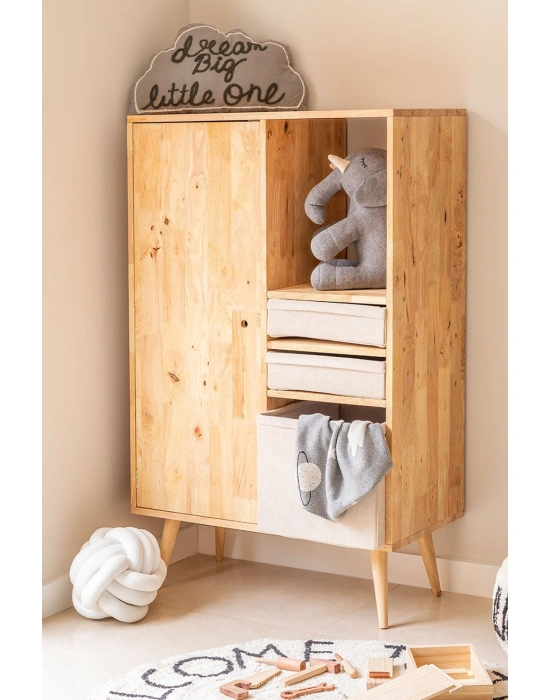 Ahşap çocuk odası gardrop elbise dolabı